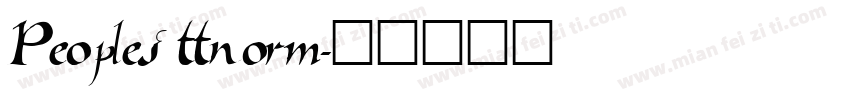 Peoples ttnorm字体转换